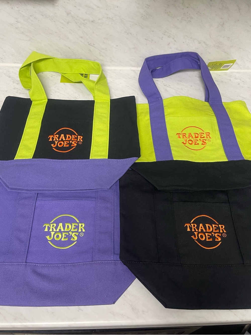 Trader Joe's Mini Halloween Tote Bags Set of 4